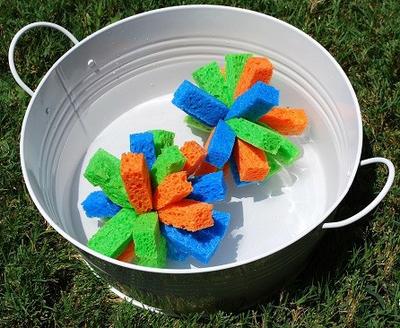 bombas con esponjas de agua