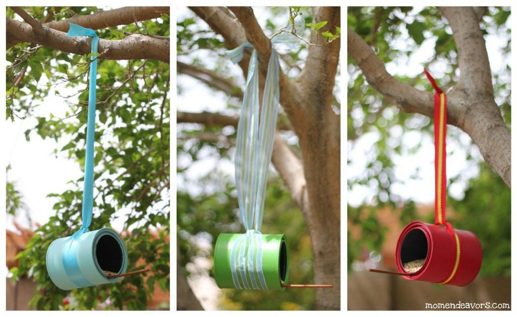 resultado final de los comederos para pájaros