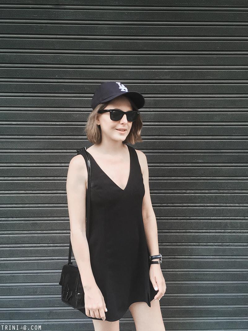 Trini | Reformation dress Vans Old Skool sneakers