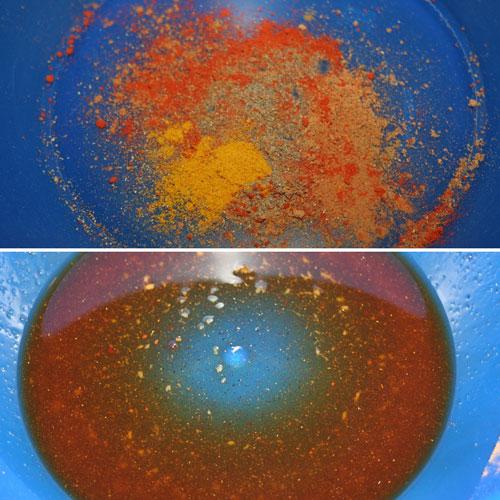 preparar-especias-y-aceite-para-macerar-el-pollo