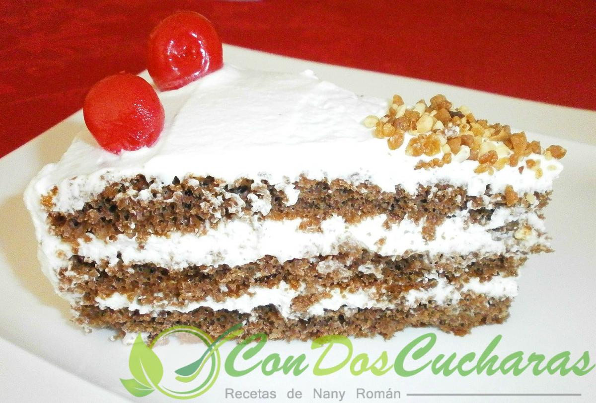 Tarta de chocolate y crema de requesón