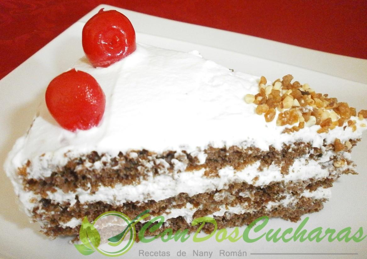 Tarta de chocolate y crema de requesón