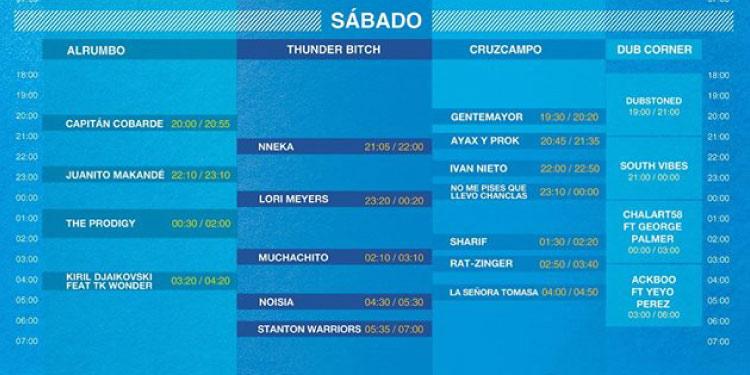 Horarios Alrumbo Festival