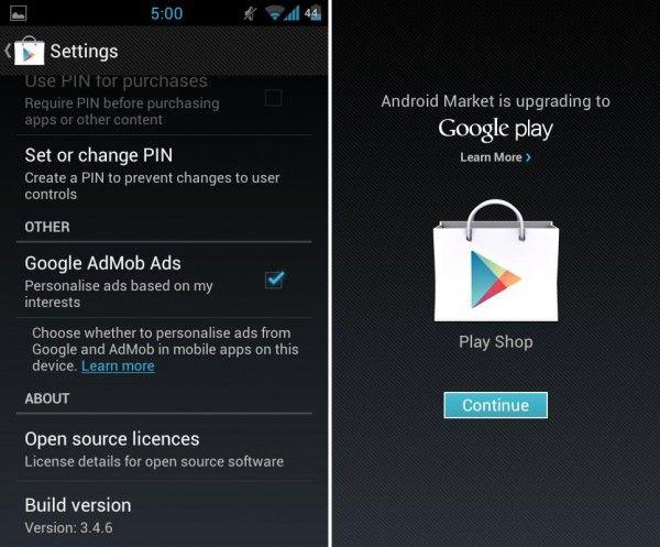 Requisitos de compatibilidad para instalar Play Store