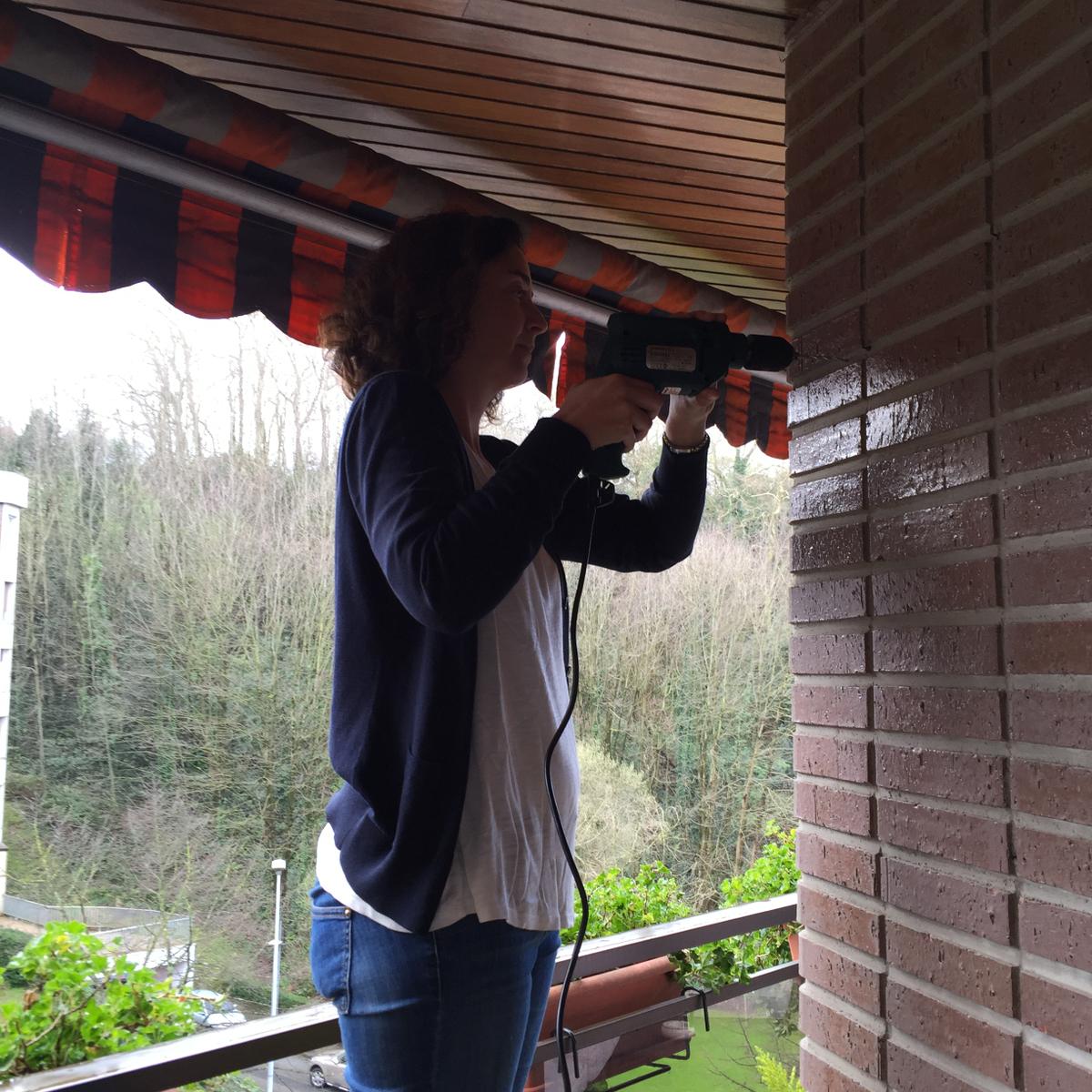 realizamos un agujero para colocar el taco