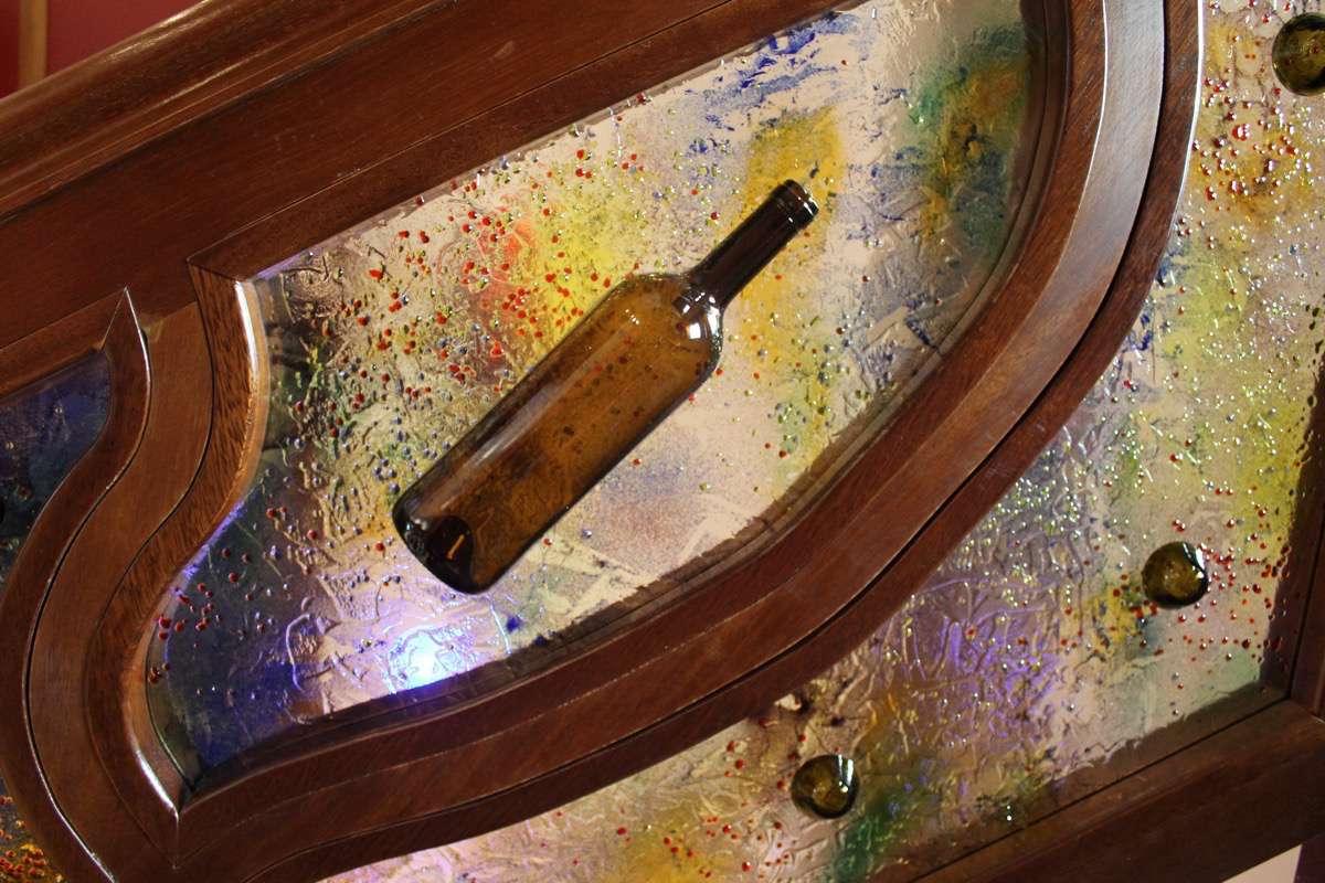 decorar con botellas de vino. Lagar de Isilla. Patricia Muñoz