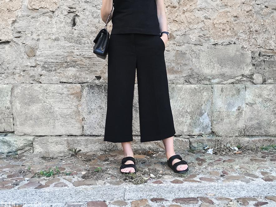 Trini | Comme des Garçons PLAY tshirt Theory culottes