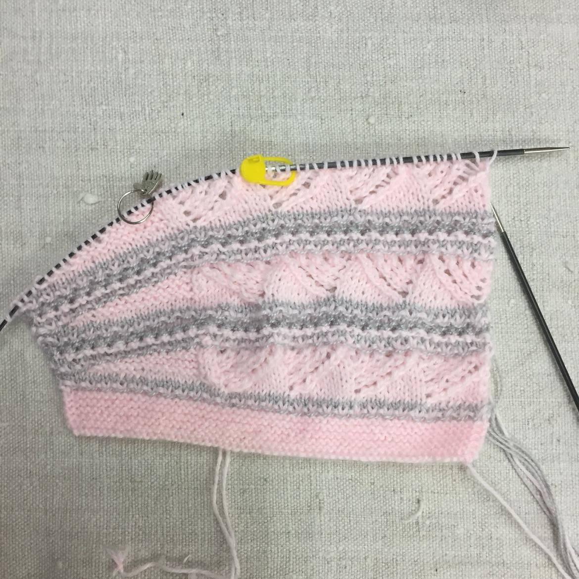 chaqueta de punto comienzo labor