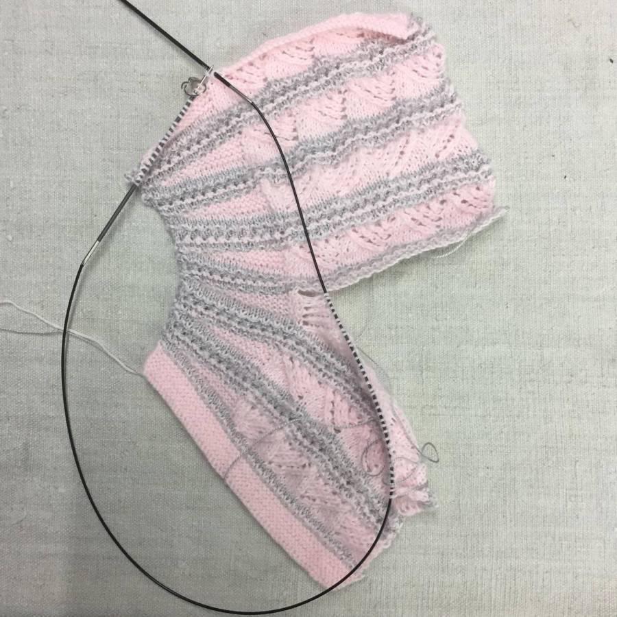 chaqueta de punto cerrar mangas