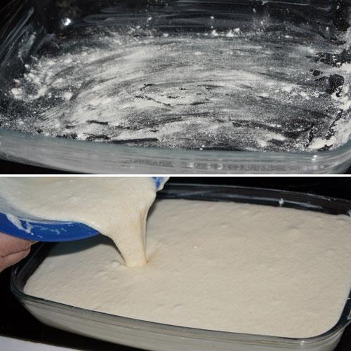 verte-la-masa-del-Bizcoflan-en-un-recipiente