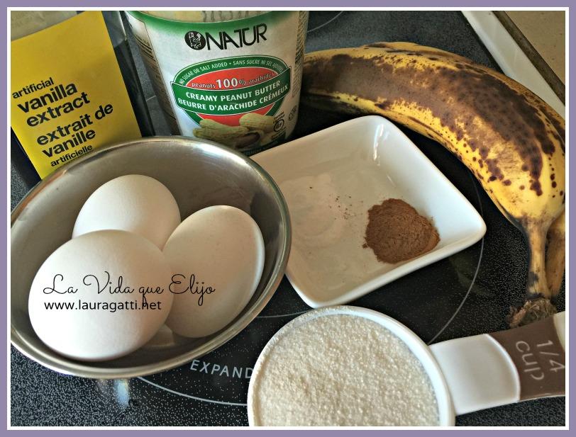 Budín de banana y mantequilla de maní