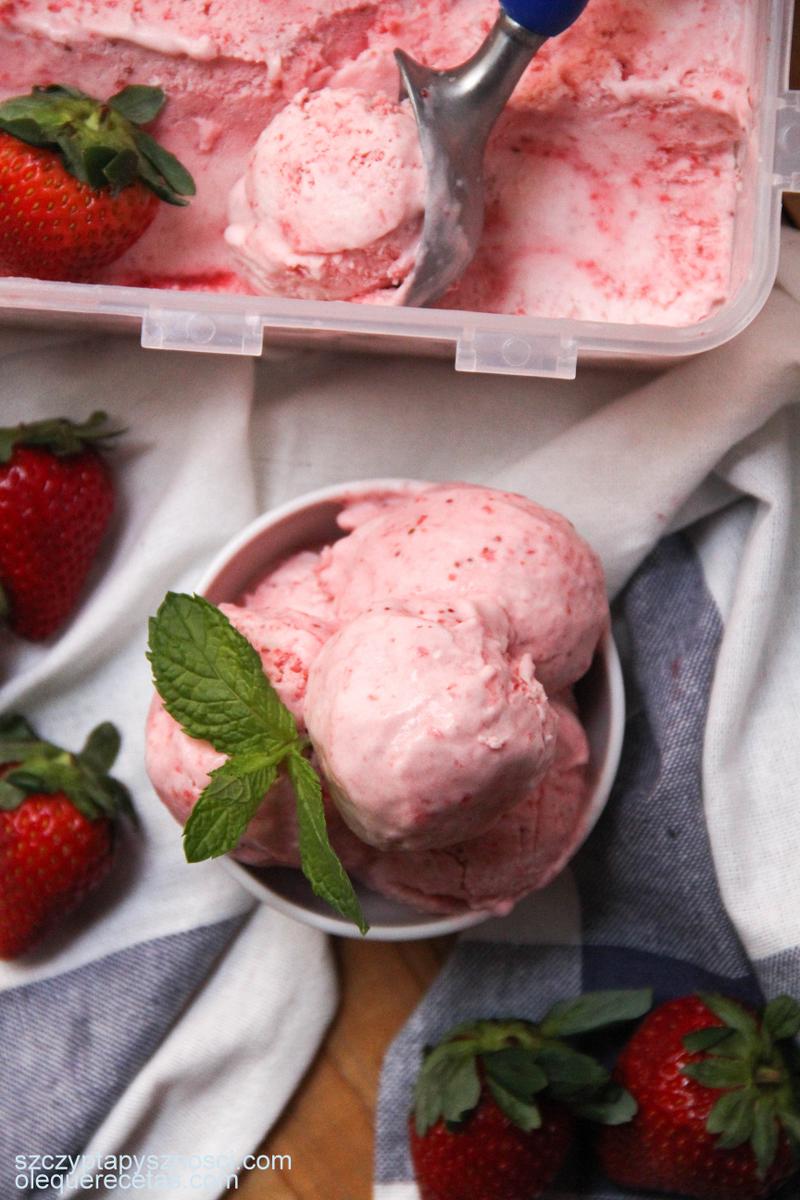 Helado de fresa