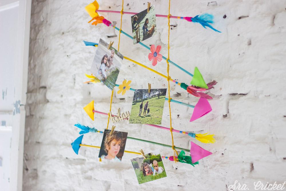 portafotos diy con flechas