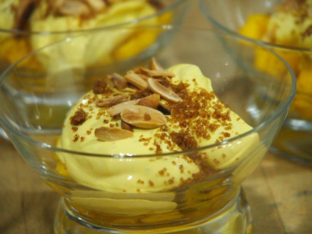 Mango con yogur colado