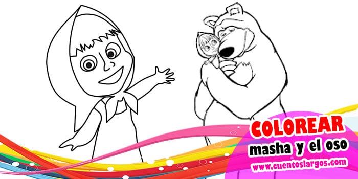 Masha y el OSO COLOREAR