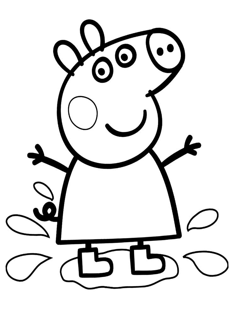 Descargue e imprima gratis dibujos para colorear - Peppa Pig