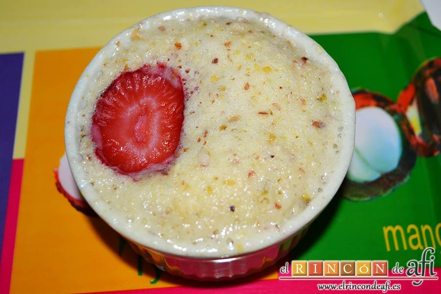 Financiers al microondas, sugerencia de presentación