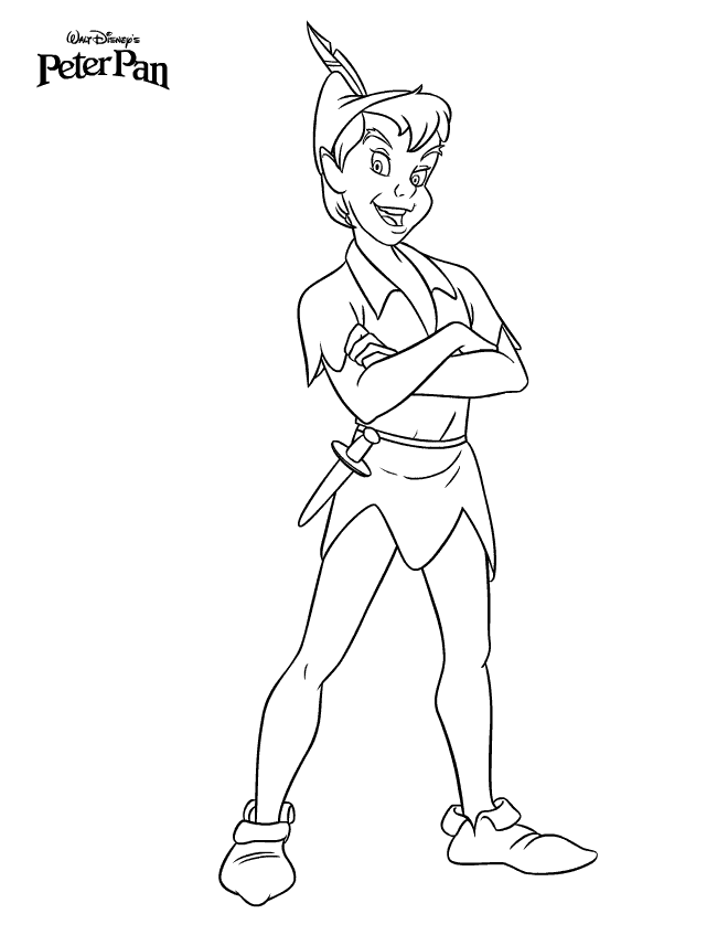 peter pan para colorear