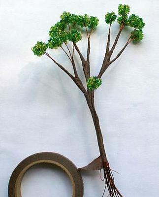 Arbol Bonsai de alambre con mostacillas - Artesanum