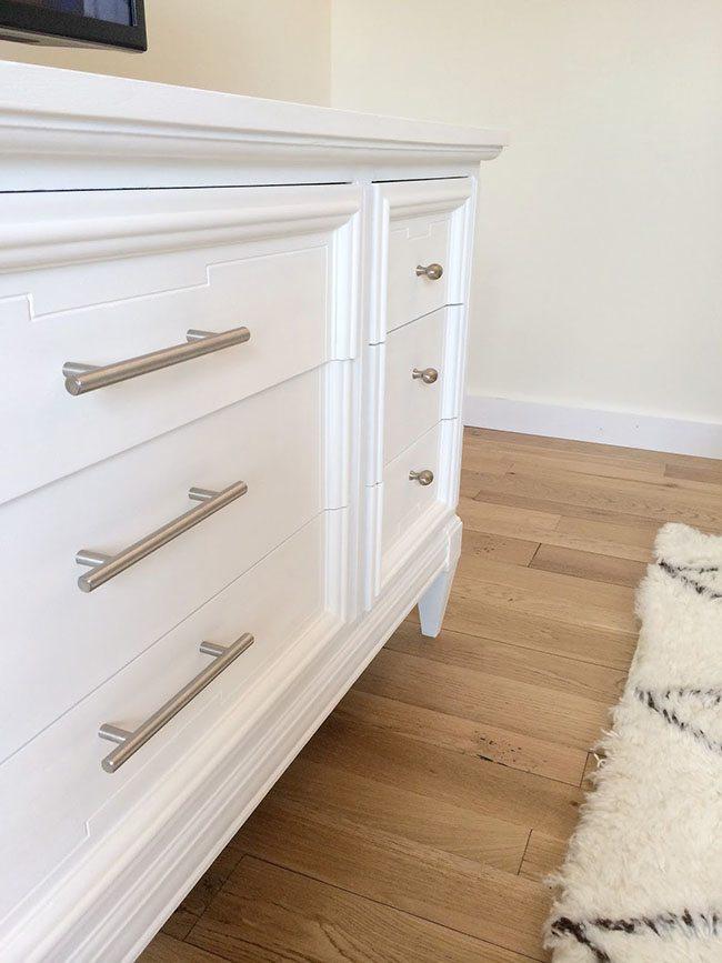 pintar una comoda de blanco lado