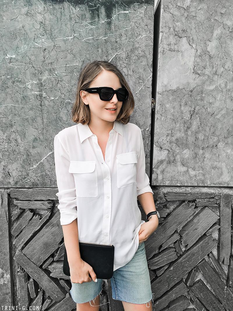 Trini | Equipment signature shirt Hermes Oran sandals