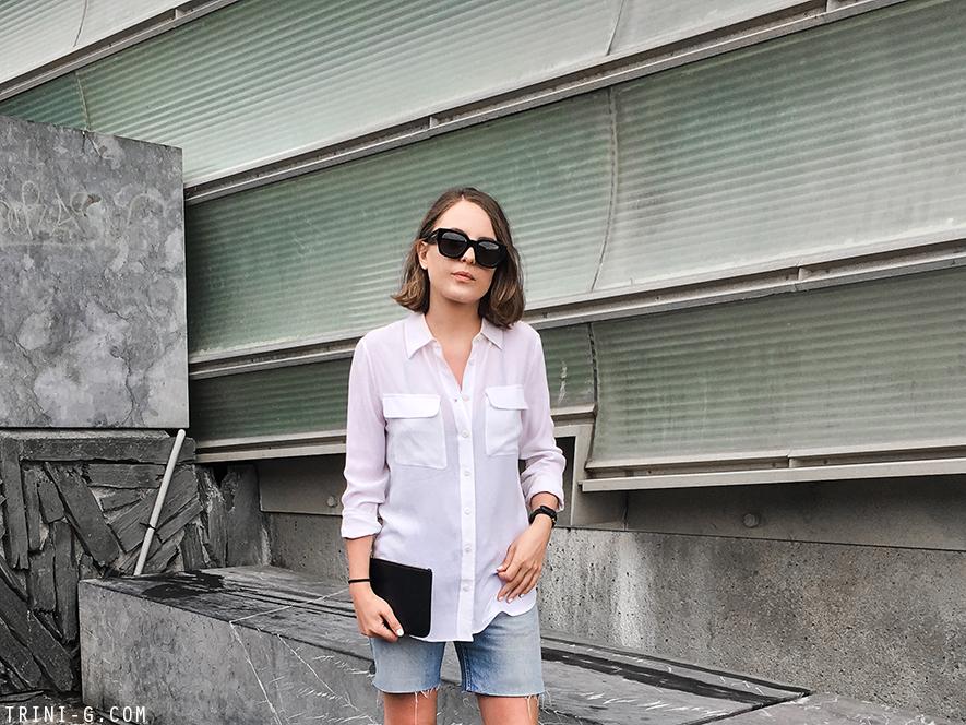 Trini | Equipment signature shirt Hermes Oran sandals