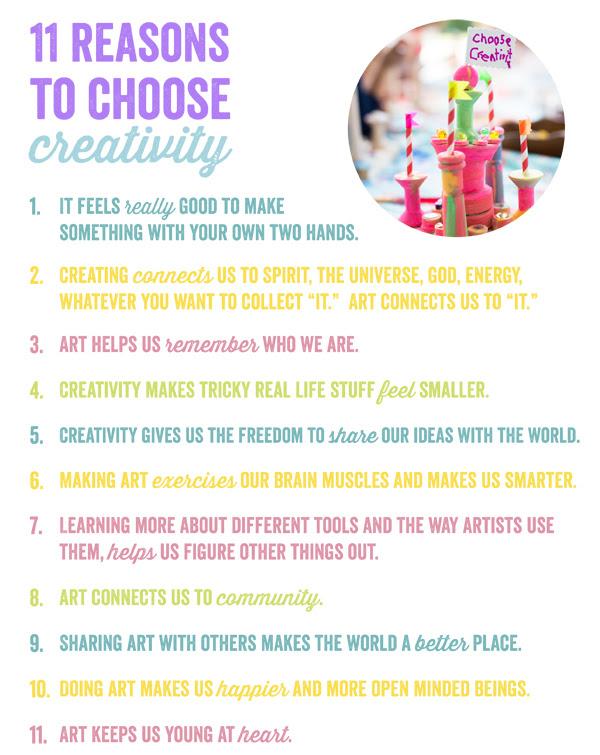 11 reasons to choose creativity