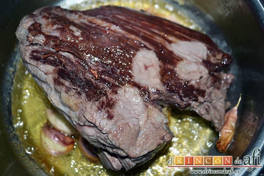 Solomillo de ternera al Oporto, retirar del fuego