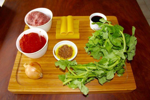 canelones carne y espinaca