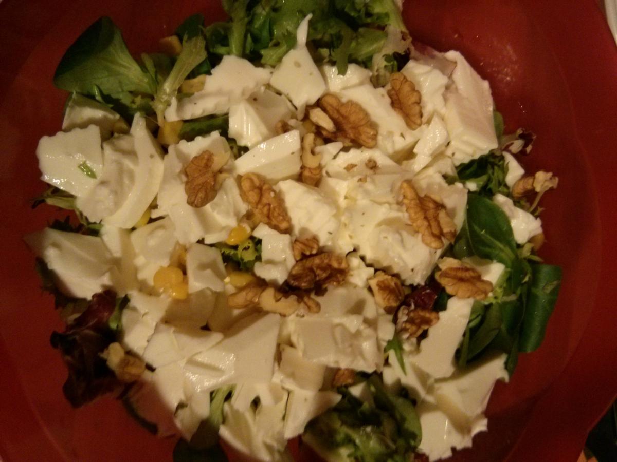 ensalada queso fresco y nueces