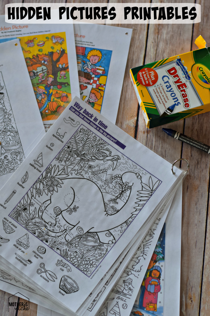 DIY Hidden Pictures Flip Books. Can be customized for toddlers clear up to older kids & are Awesome for traveling.