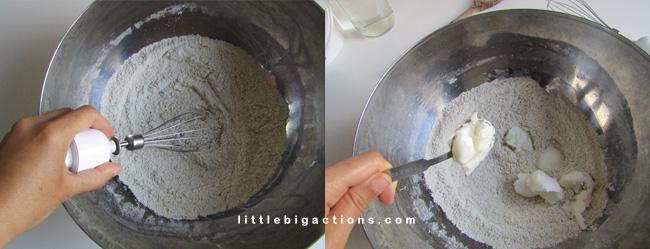 Mezcla harina y aceite