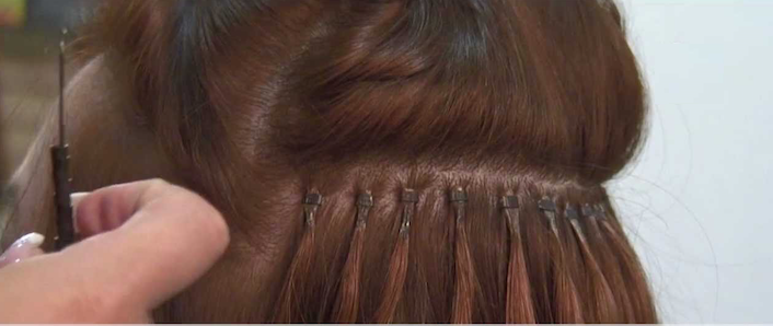 extension de pelo con grapas