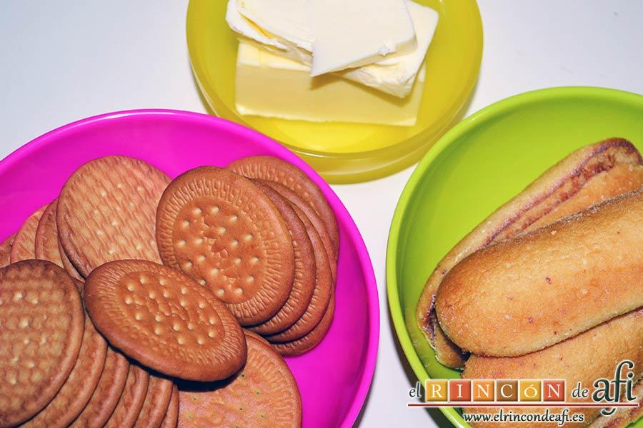 Tarta de quesos con mermelada de frutos rojos, preparar los ingredientes de la tarta