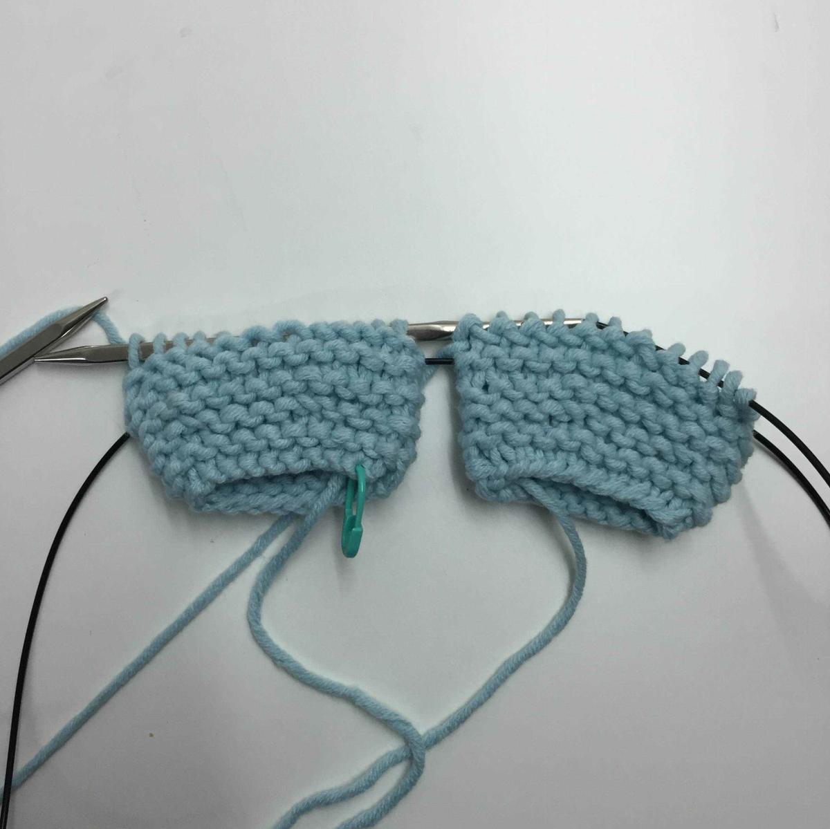 Patron chaqueta de punto duende a punto bobo mangas