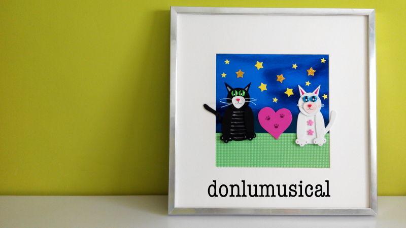 cuadro infantil de gatos diy