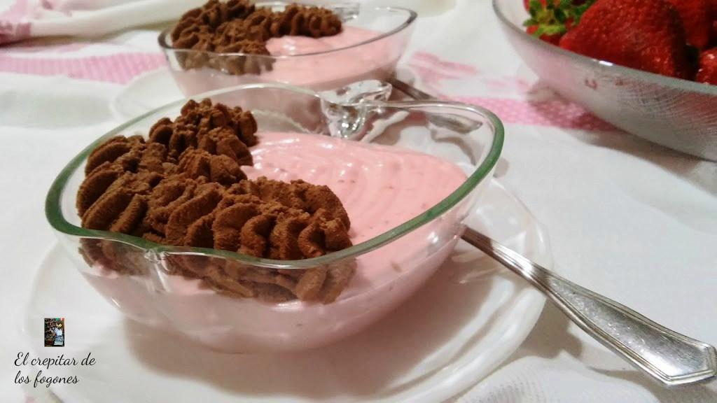 mousse de fresa