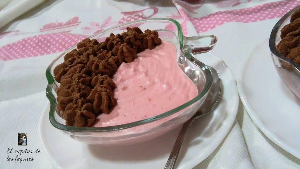 mousse de fresa