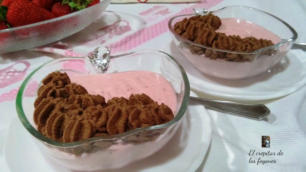 mousse de fresa