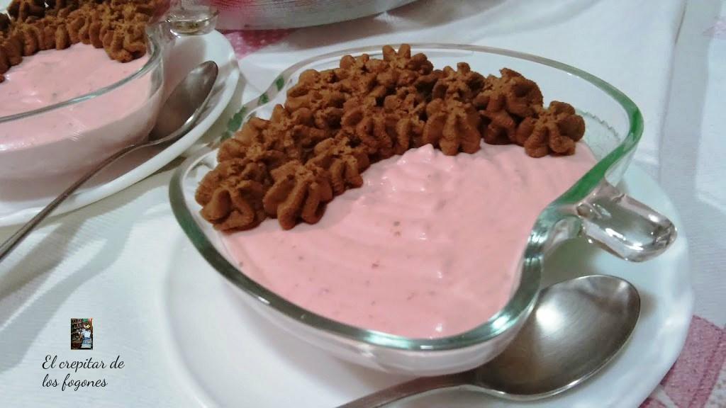 mousse de fresa