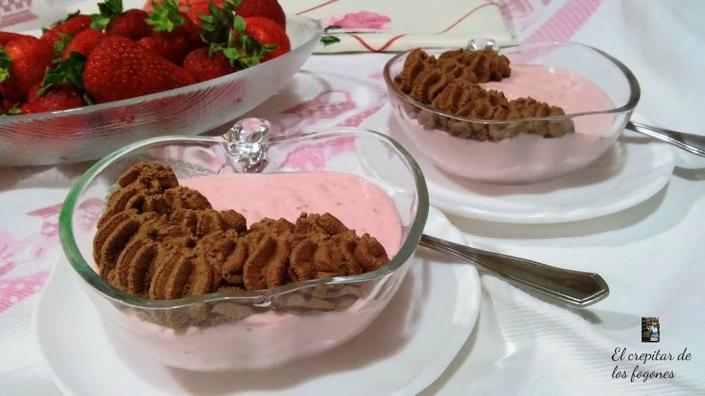 mousse de fresa