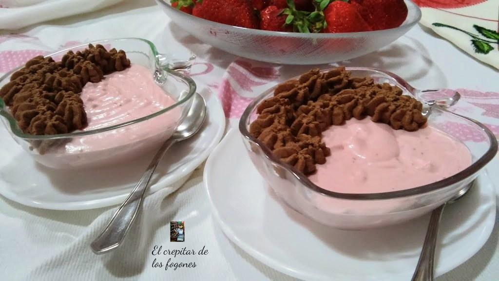 mousse de fresa
