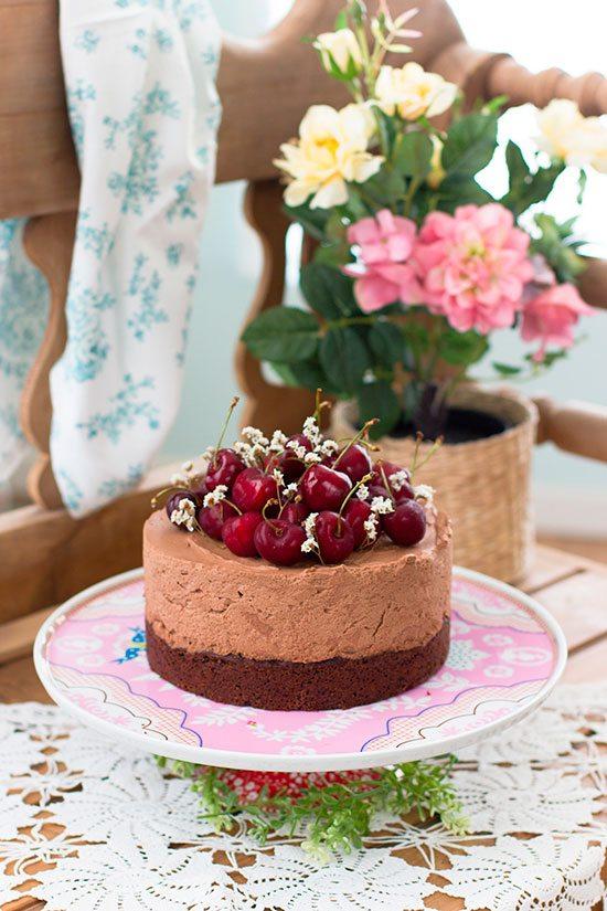 tarta de queso de chocolate