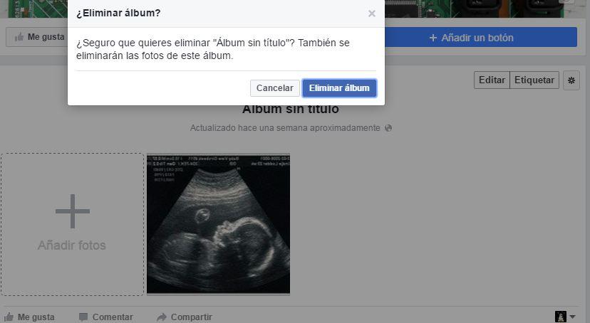 confimar eliminar fotos