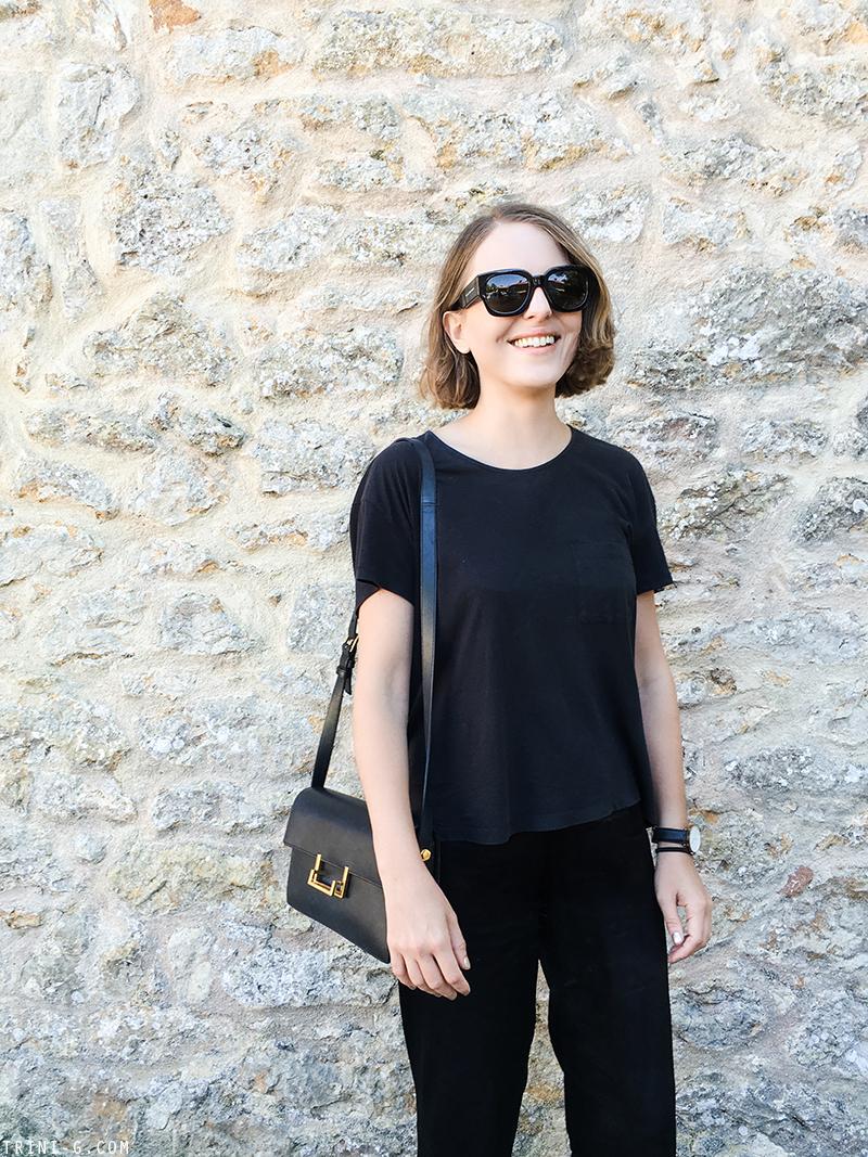 Trini | Acne Studios t-shirt Reformation pants Hermes Oran sandals