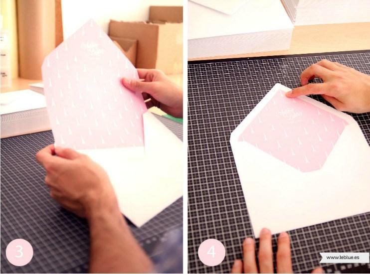 Cómo forrar los sobres de tus invitaciones de boda