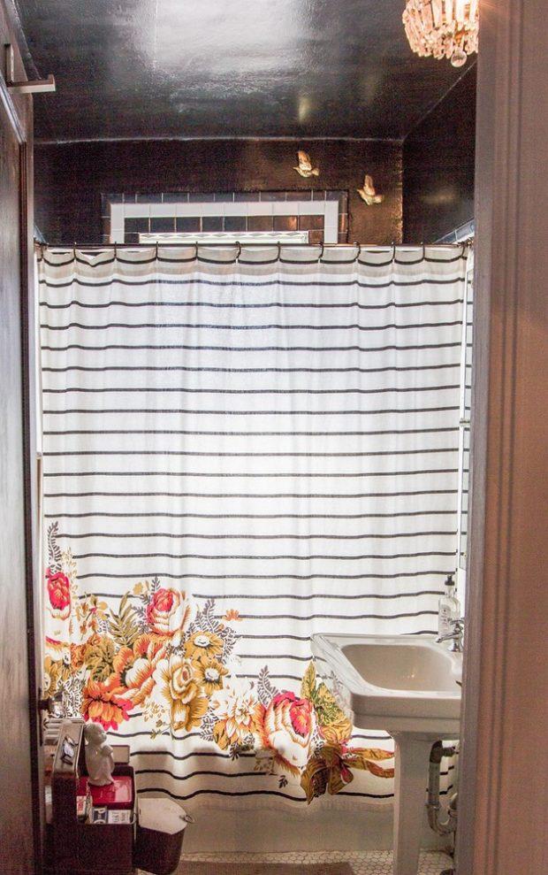 cortina en la bañera