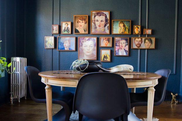 comedor paredes negras