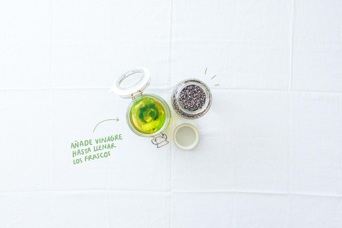 Vinagre aromatizado DIY proceso