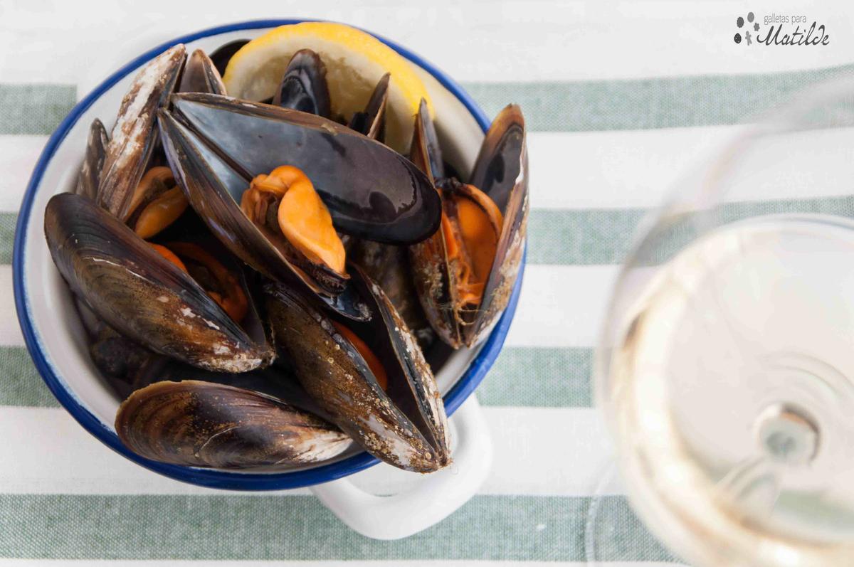 Mejillones al vapor